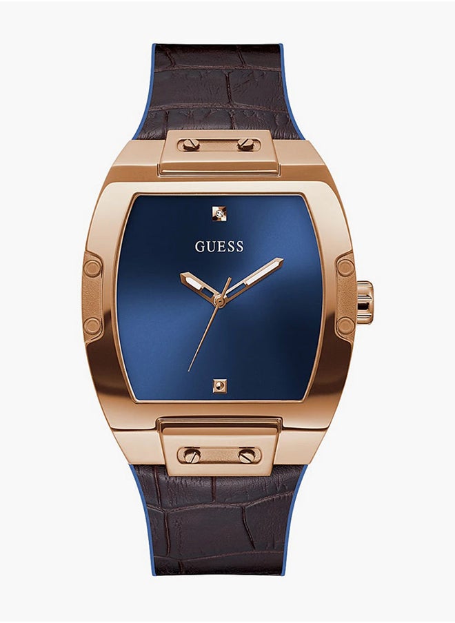 GUESS Men's Analog Tonneau Shape Silicone Wrist Watch GW0386G2 - 43 Mm  - Image 1