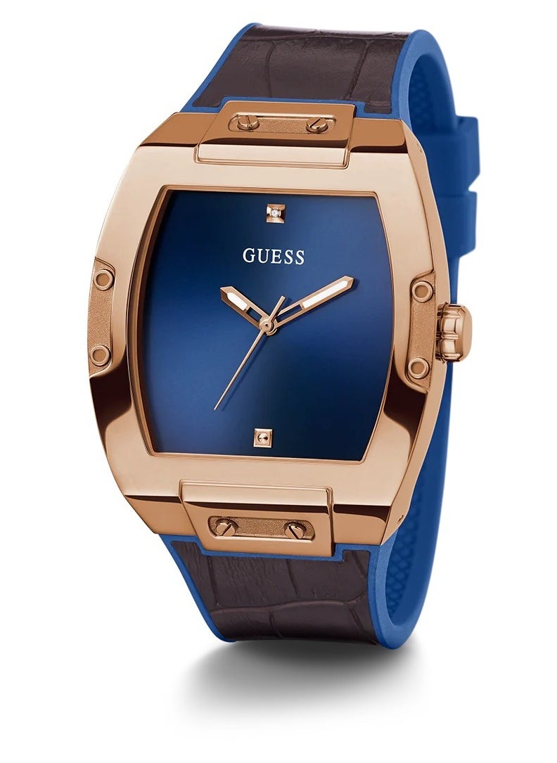 GUESS Men's Analog Tonneau Shape Silicone Wrist Watch GW0386G2 - 43 Mm  - Image 2