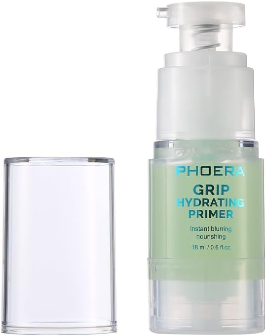 PHOERA Grip Hydrating Makeup Primer 12H Longwear Face Primer Hyaluronic Acid Portulaca Oleracea Extract Smooths Hydrates For All Skin Types Flawless Makeup Application OilFree