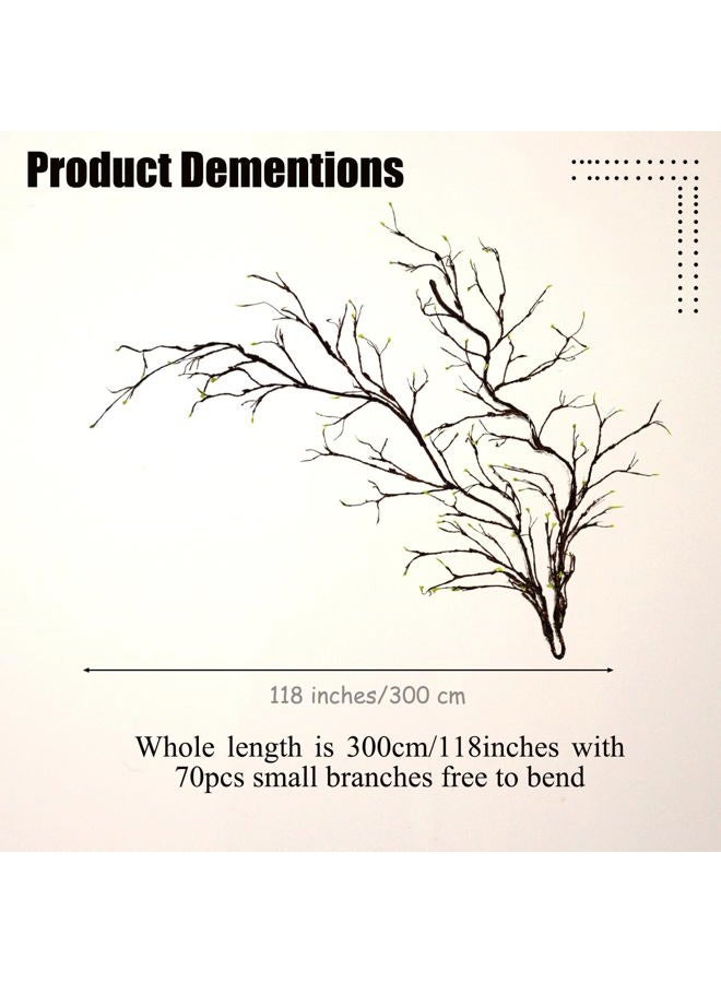 nuuubik 118 Inches Artificial Fake Tree Branches for Decoration, Malleable Floral Tree Branches with Sprout, Twigs Vines Ivy Rattan Grapevines Wall Fake Hanging Plants, Arch Jungle for Home Wedding - Image 4
