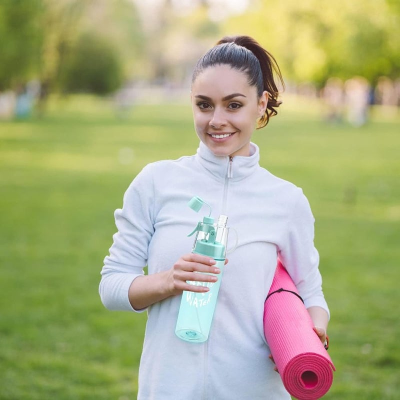 TERRIFI زجاجة رش الماء، زجاجة ماء رياضية للترطيب الخارجي، سعة 580 مل، مزودة بقشة قابلة للطي، مناسبة لركوب الدراجات، التسلق، اللياقة البدنية، التنزه، الجري، التسلق، وتبريد وترطيب الهواء - Image 4