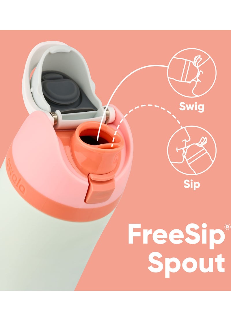 Owala Owala FreeSip Insulated Stainless Steel Water Bottle with Straw for Sports, Travel, and School BPA-Free Sports Water Bottle, 24 oz, Shy Marshmallow  - Image 2