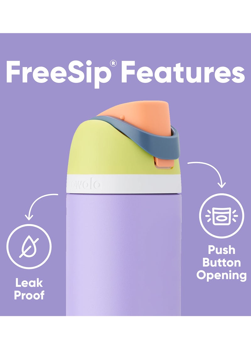 Owala Owala FreeSip Insulated Stainless Steel Water Bottle with Straw for Sports, Travel, and School BPA-Free Sports Water Bottle, 24 oz, Shy Marshmallow  - Image 3