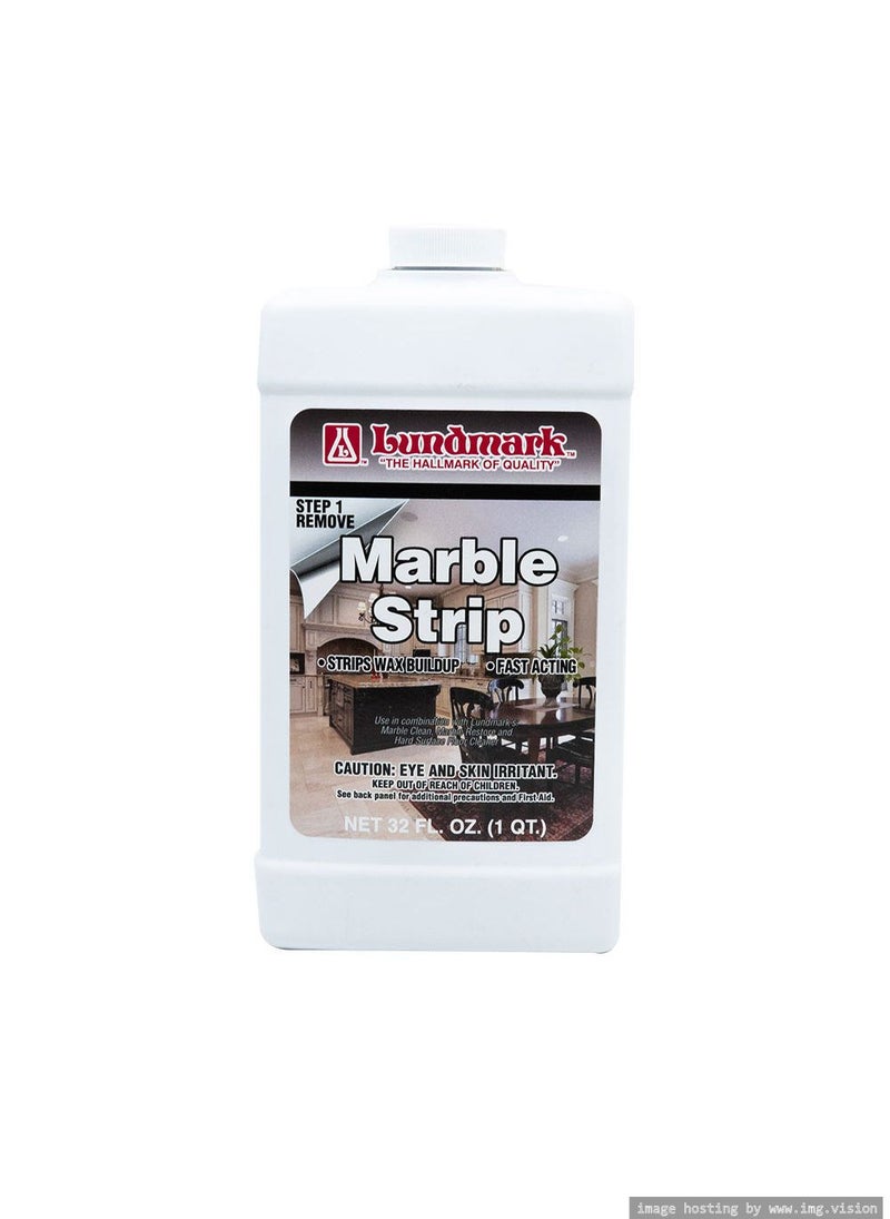 Lundmark Marble Strip 32oz Heavy Duty Floor Wax Remover for Marble & Hard Surfaces, Fast Acting Formula Removes Wax Buildup, Deep Cleaning Solution for Stone, Tile & Floor Restoration - Image 2