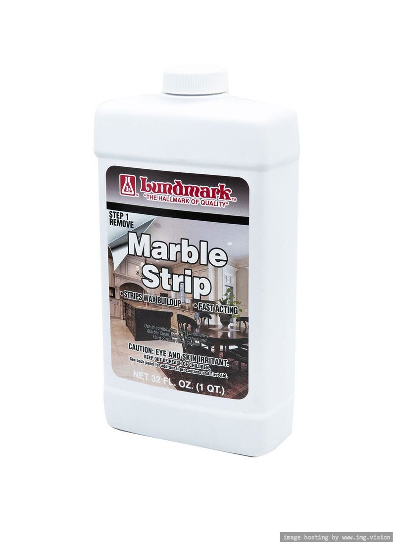 Lundmark Marble Strip 32oz Heavy Duty Floor Wax Remover for Marble & Hard Surfaces, Fast Acting Formula Removes Wax Buildup, Deep Cleaning Solution for Stone, Tile & Floor Restoration - Image 1