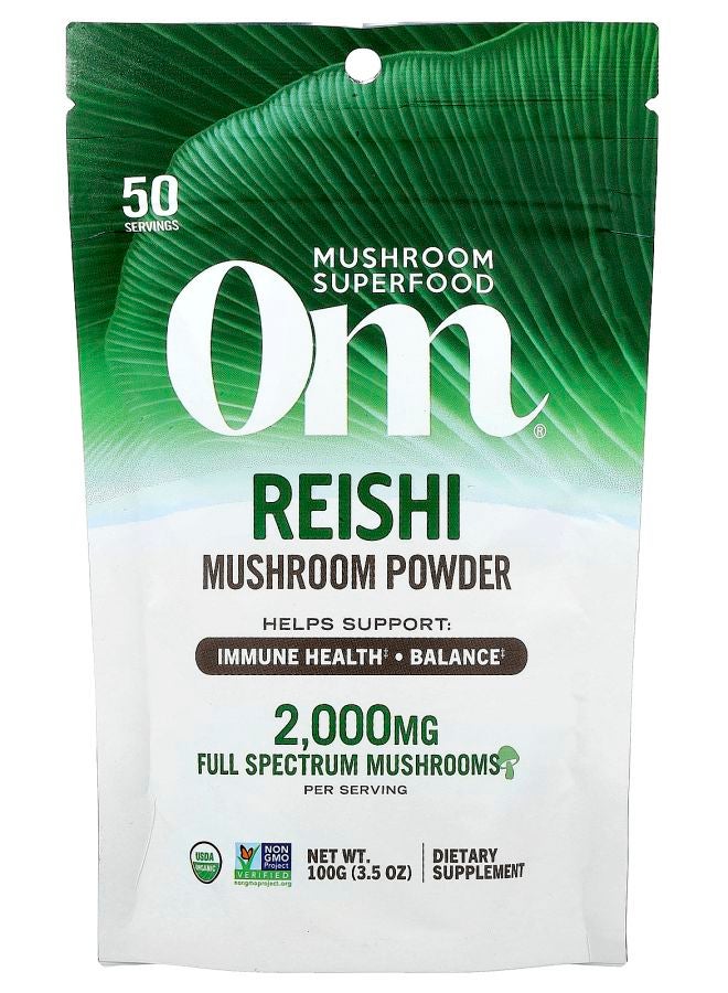 Om Mushrooms Reishi Mushroom Powder 3.5 oz (100 g) - Image 1