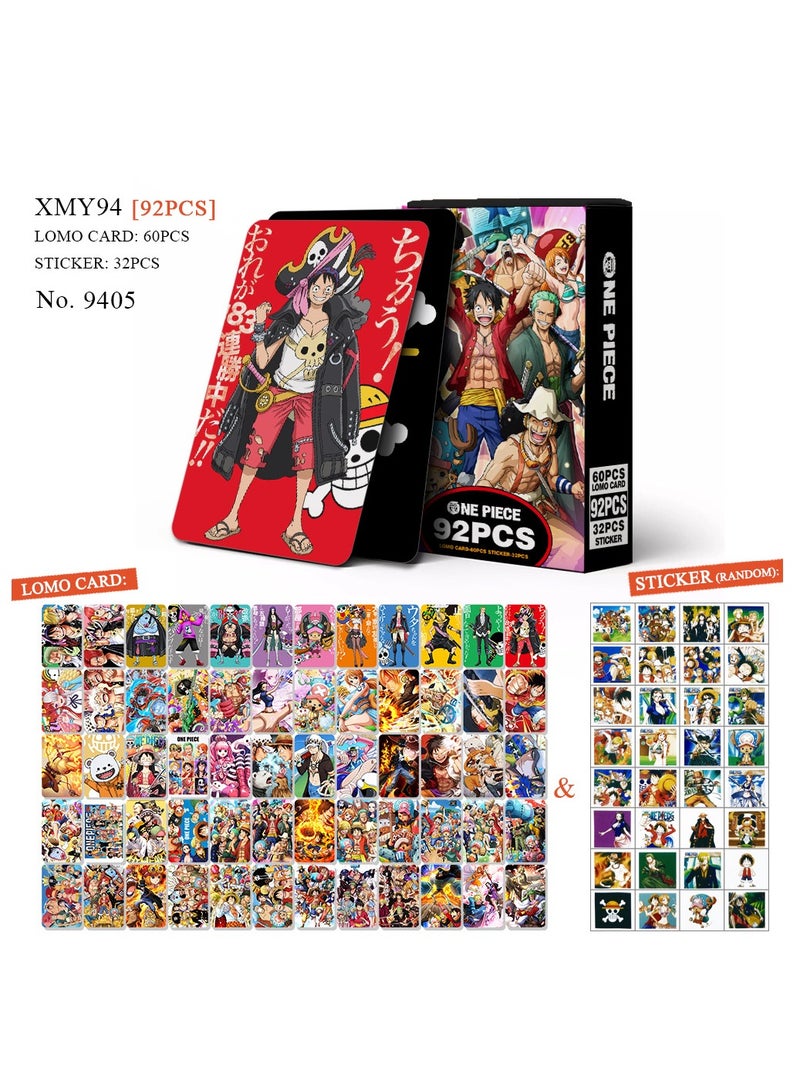 EHOME 92 Pcs One Piece Lomo Cards With Stickers Set - Image 1