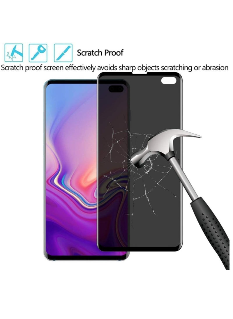 Raxoom (2 Pack)Privacy Screen protector compatible with Samsung Galaxy S10+ Screen Protector Tempered Glass [Anti-Glare][HD Full Coverage][Easy Installation][Scratch Resistant][9H Hardness] - Image 4