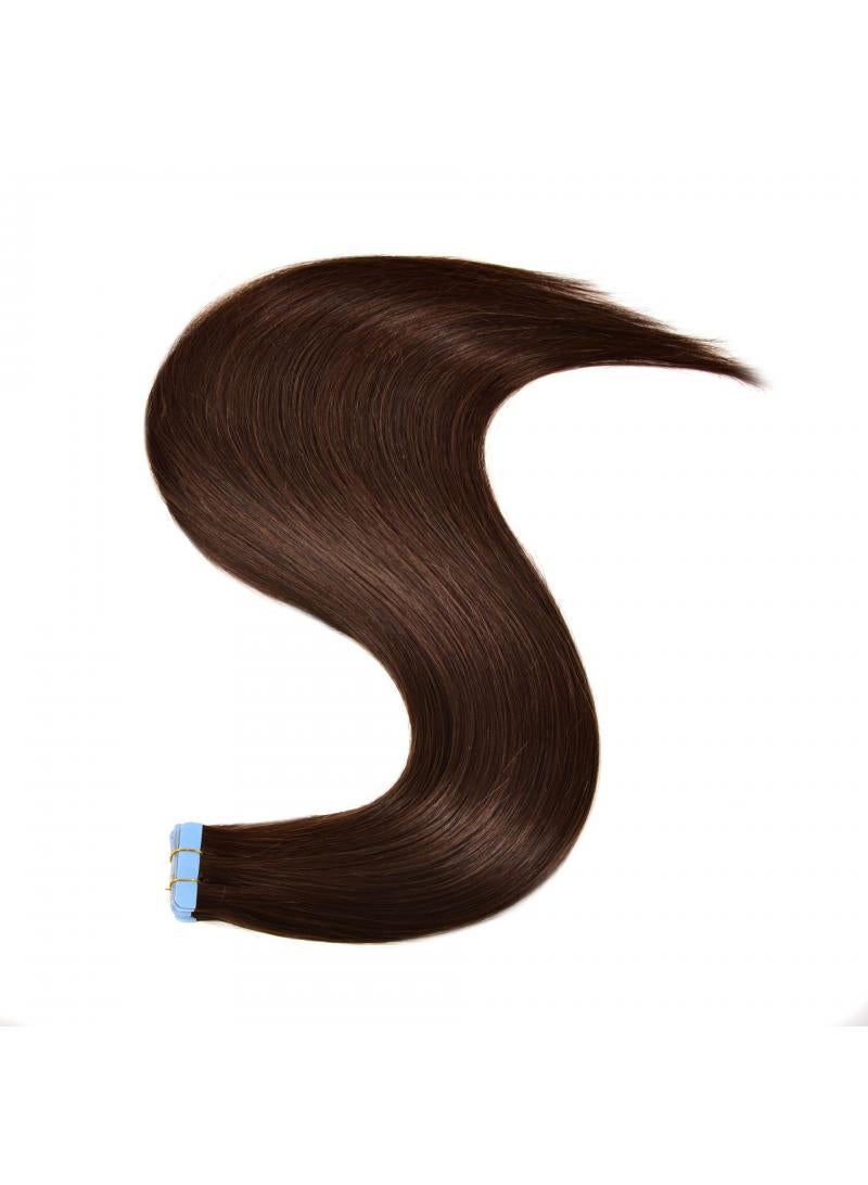 20 Piece Human Hair Extension Dark Brown 50g Tape In Human Hair Extension Premium 100% Human Hair With Invisible Tape Attached Semi Permanent Hair Extensions - Image 3