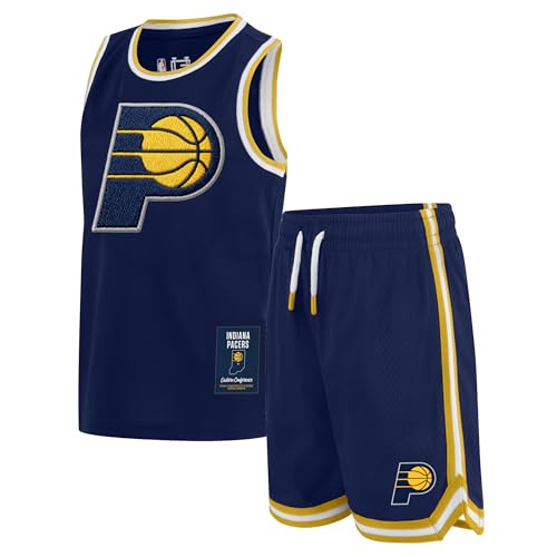 Ultra Game Boys NBA Official Super Soft Jersey Tank Top Basketball Shorts Set Indiana Pacers Team Color 8 - Image 1