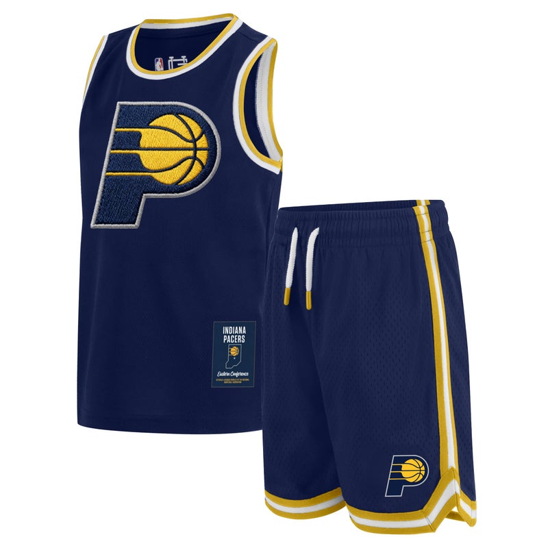 Ultra Game Boys NBA Official Super Soft Jersey Tank Top Basketball Shorts Set Indiana Pacers Team Color 8 - Image 2