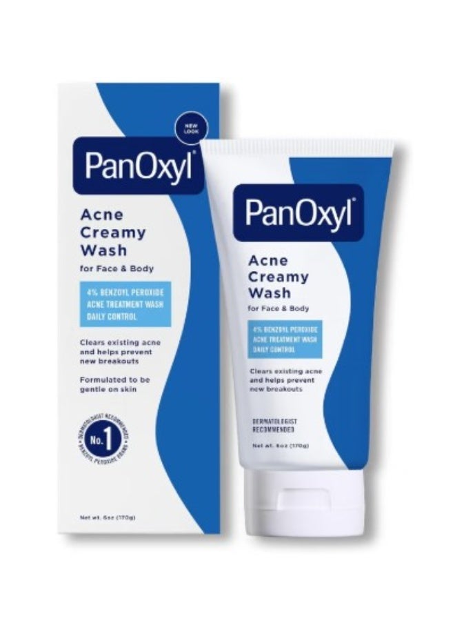 Benzoyl Panoxyl Acne Creamy Wash For Face And Body - 170gm - Image 1