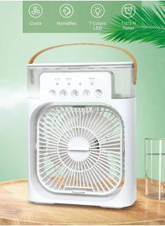 Generic Portable Mist Sprinkler Fan With 5 Water Outputs And 3 Speeds And 7 Different LEDs Light Colours 600ml Capacity  - Image 1