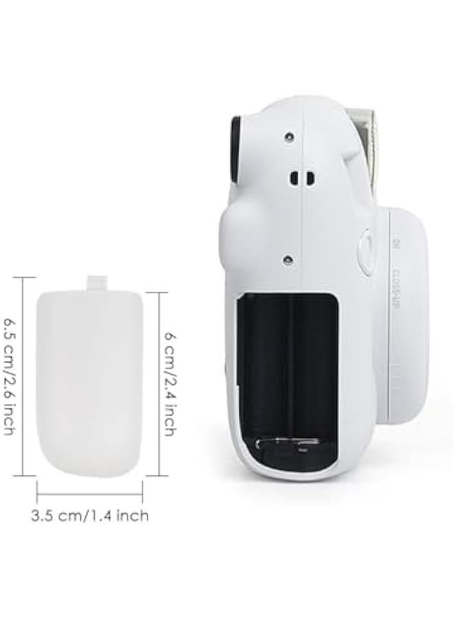 Battery Cover Replacement Compatible with Fujifilm Instax Mini 12 Instant Film Camera - White  - Image 2
