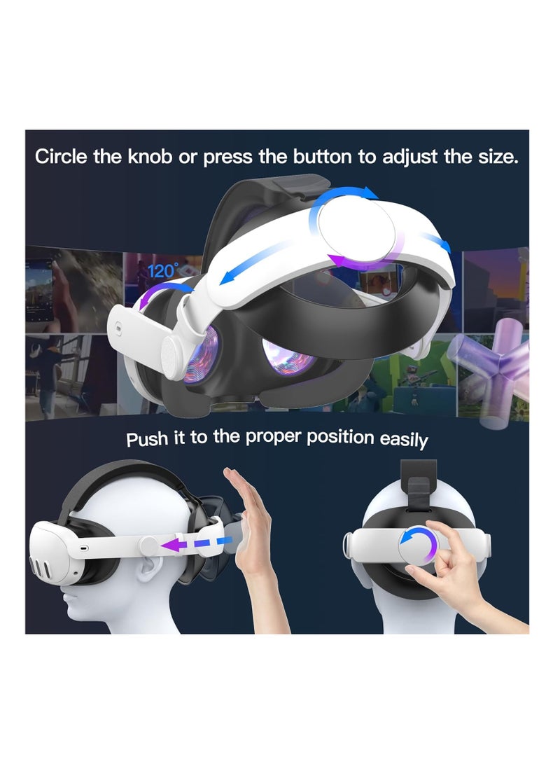 Head Strap for Meta Quest 3  Replacement Elite Strap for Enhanced Comfort  Reduce Facial Pressure  Ergonomic Adjustable Durable Headstrap VR Accessories for Quest3 - Image 2