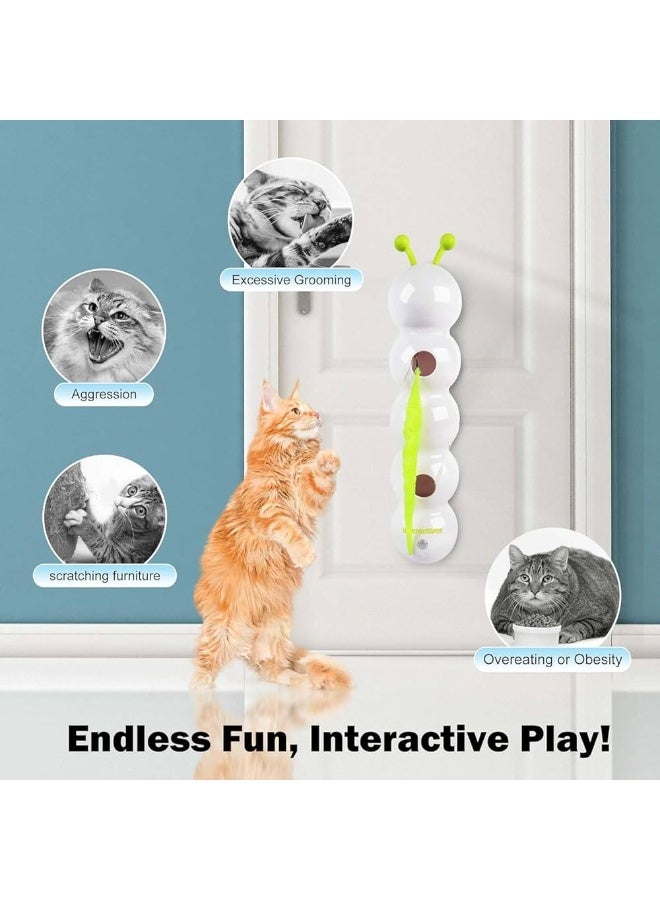 A.M Smart Motion Cat Toy for Natural Hunting Play: The Cat Toy mimics real prey with unpredictable, worm-like twitches that awaken your cat’s natural instincts for chasing, batting, and pouncing Interactive Fun with Worm Design: This happy Luna cat toy features a unique worm design that moves playfully to keep your cat mentally engaged and physically stimulated throughout the day Smart Motion Cat Toy with Worm Design: Designed for both solo and supervised play, this smart motion cat toy with worm design encourages healthy activity and supports emotional well-being in indoor cats Space-Saving Wall & Window Mount: The Cat Toy easily mounts on any flat surface like walls or windows, turning vertical space into a compact yet exciting play zone for your feline friend Durable and Safe for Daily Use: Made with sturdy ABS plastic, this smart motion cat toy with worm design is built to last through energetic play while being safe and easy to clean - Image 3