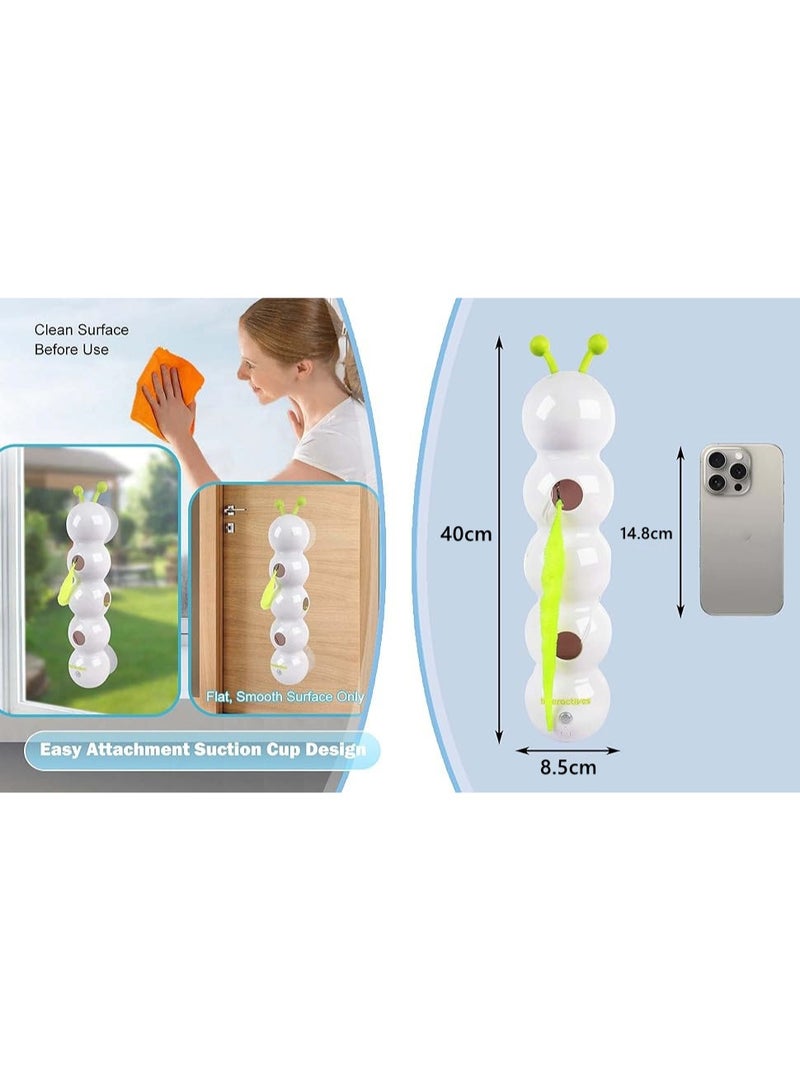 A.M Smart Motion Cat Toy for Natural Hunting Play: The Cat Toy mimics real prey with unpredictable, worm-like twitches that awaken your cat’s natural instincts for chasing, batting, and pouncing Interactive Fun with Worm Design: This happy Luna cat toy features a unique worm design that moves playfully to keep your cat mentally engaged and physically stimulated throughout the day Smart Motion Cat Toy with Worm Design: Designed for both solo and supervised play, this smart motion cat toy with worm design encourages healthy activity and supports emotional well-being in indoor cats Space-Saving Wall & Window Mount: The Cat Toy easily mounts on any flat surface like walls or windows, turning vertical space into a compact yet exciting play zone for your feline friend Durable and Safe for Daily Use: Made with sturdy ABS plastic, this smart motion cat toy with worm design is built to last through energetic play while being safe and easy to clean - Image 4