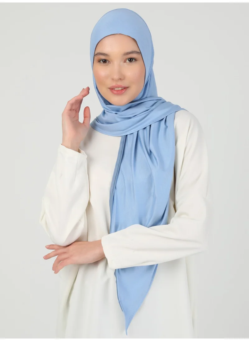 Ecardin Zippered Viscose Hijab - Baby Blue -
