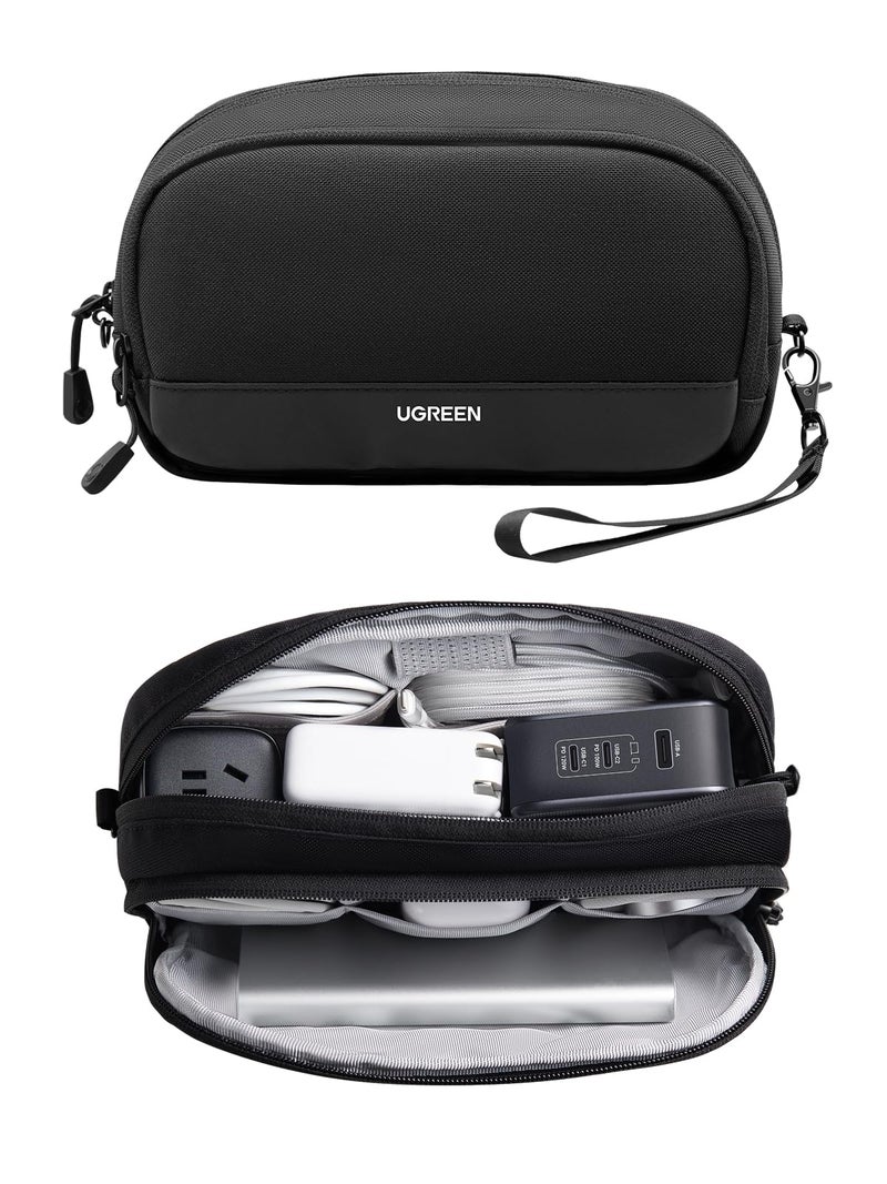 UGREEN Electronics Organizer Travel Case Bag Multifunctional Organizer Carrying Case for Cables, Cord, SD Card, Earbuds, Charger, USB Adapter, Electronic Accessories Medium Size - Image 1