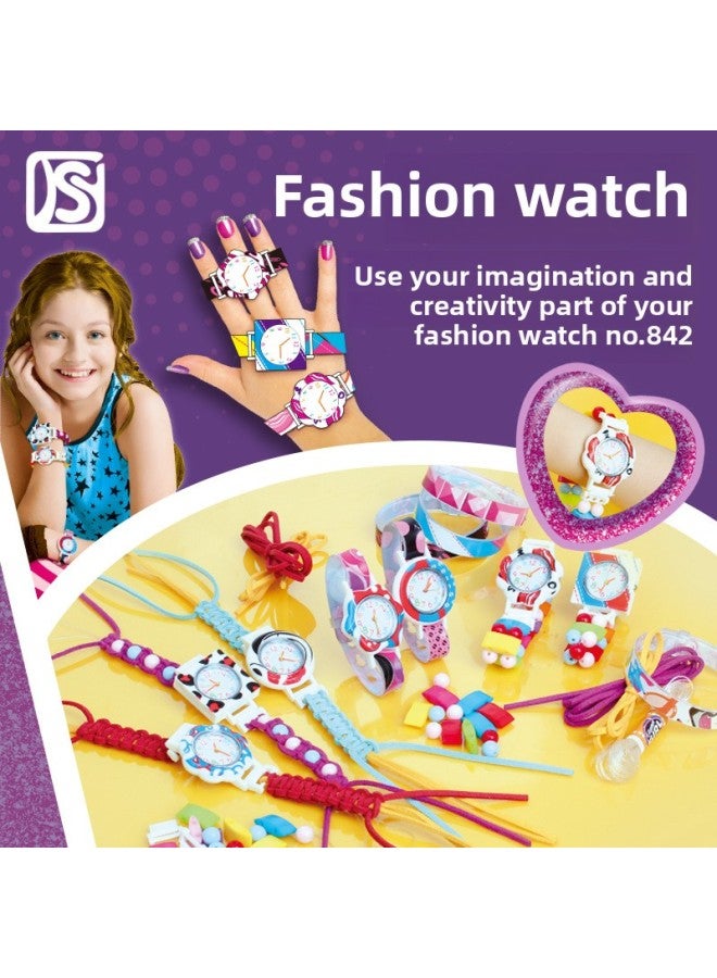 DIY Hand-woven Bracelet Watch Play House Dress Up Girls' Children's Educational Toys Suit Wholesale-Color:842 Jewelry Watch (36 PCs Per Box)  - Image 2