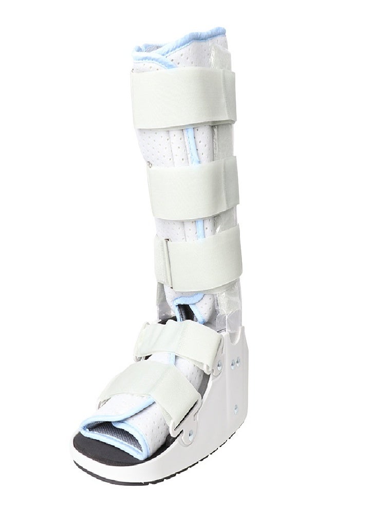 Upgraded breathable and comfortable, long walking boots, air cam walker, ankle sprain protection boots, adjustable ankle foot boots (light gray) - Image 2