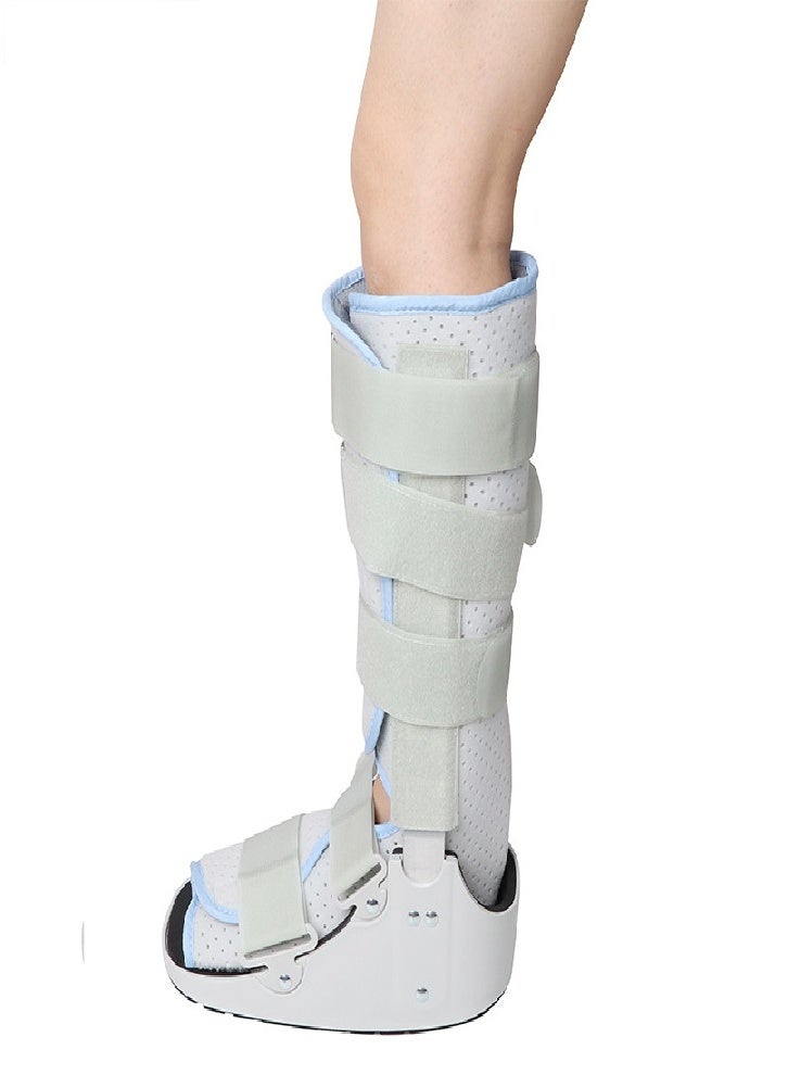 Upgraded breathable and comfortable, long walking boots, air cam walker, ankle sprain protection boots, adjustable ankle foot boots (light gray) - Image 4