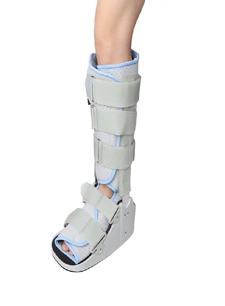 Upgraded breathable and comfortable, long walking boots, air cam walker, ankle sprain protection boots, adjustable ankle foot boots (light gray) - Image 5