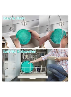 Y&D 2-Pieces Air Fryer Silicone Baking Tray 7.9 Inch Pot / Basket / Foldable Tray for and Oven Accessories (Red/Green)  - Image 5