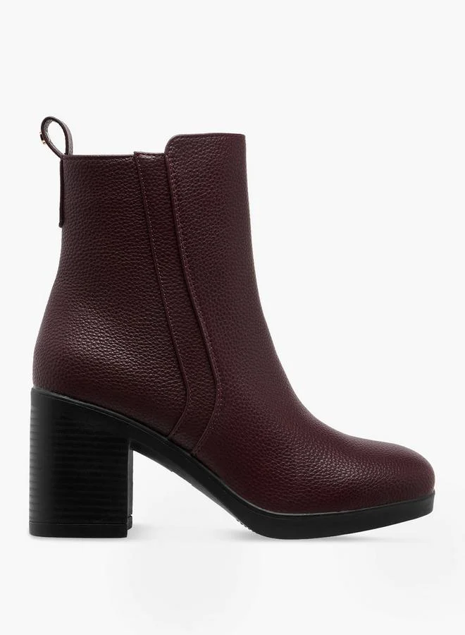 Women Block Heel Ankle Boots
