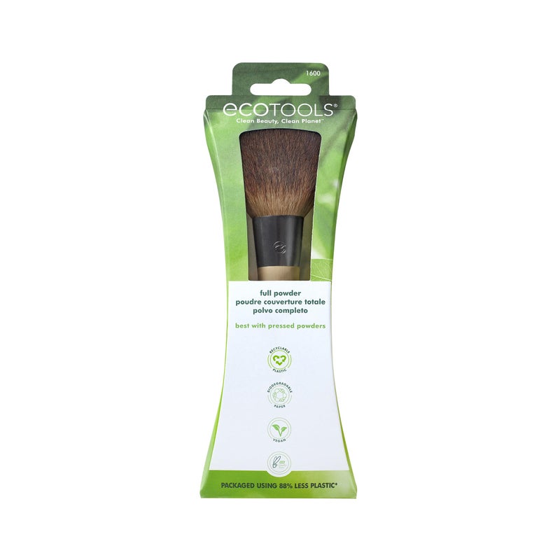 EcoTools Full Powder Brush, Fluffy Makeup Brush For Loose & Pressed Powder, Best For Setting Makeup, Large Brush Head With Soft, Synthetic Bristles, Eco-Friendly & Cruelty-Free, 1 Count - Image 2