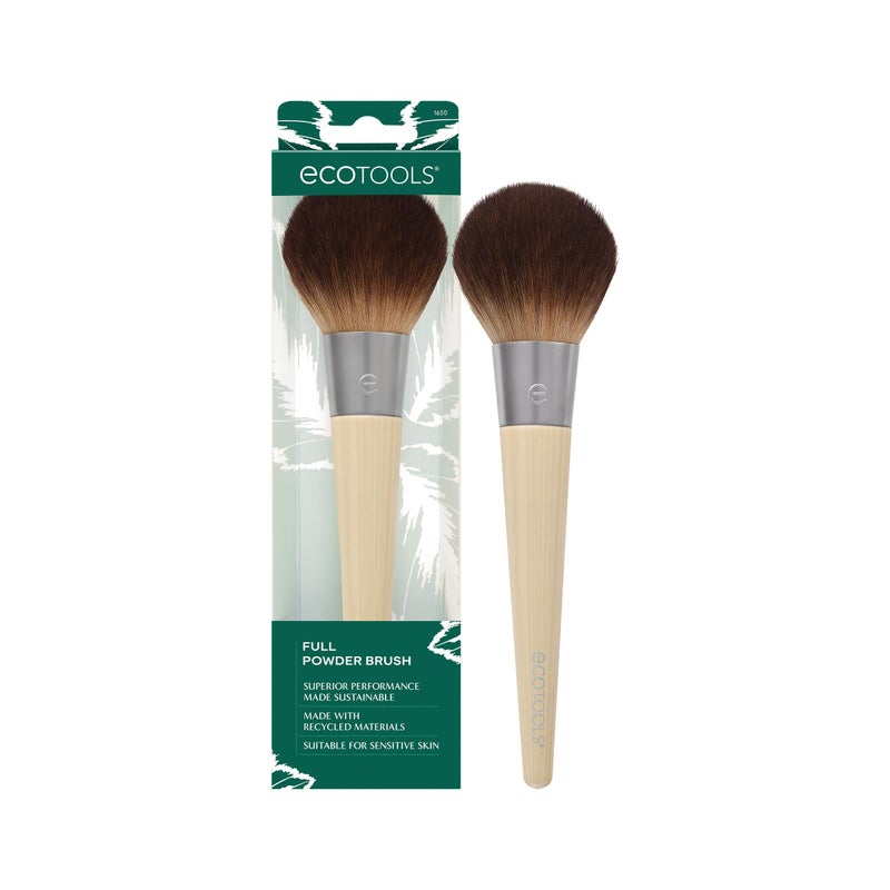 EcoTools Full Powder Brush, Fluffy Makeup Brush For Loose & Pressed Powder, Best For Setting Makeup, Large Brush Head With Soft, Synthetic Bristles, Eco-Friendly & Cruelty-Free, 1 Count - Image 1