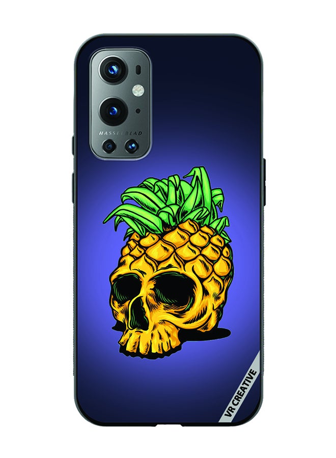 VR CREATIVE Protective Case Cover For OnePlus 9 Pro Pineapple Skull Design Multicolour - Image 1