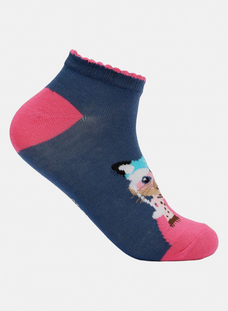 Carina Cookies Girly Cat Print Socks - 2 Pairs - Image 3