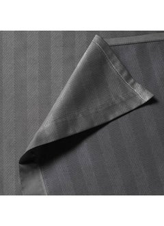 BYFT Tulip (Charcoal) Single Size Flat Sheet and Pillow Covers with 1 cm Satin Stripe (Set of 2 Pcs) 100% Cotton, Soft and Luxurious Hotel Quality Bed linen-300 TC  - Image 4