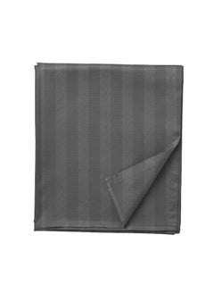 BYFT Tulip (Charcoal) Single Size Flat Sheet and Pillow Covers with 1 cm Satin Stripe (Set of 2 Pcs) 100% Cotton, Soft and Luxurious Hotel Quality Bed linen-300 TC  - Image 2