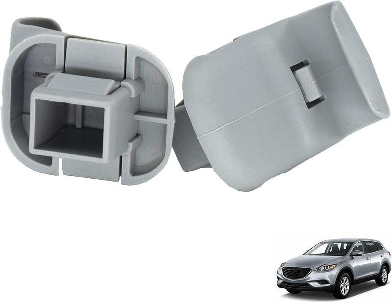 Wivplex 2pcs Gray Car Sun Visor Clip Hook Adapter - Image 2