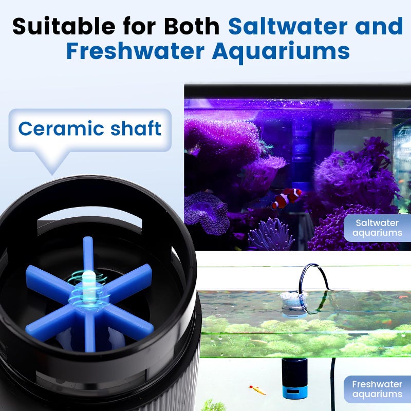 Hygger CO2 Aquarium Surface Skimmer, 96 GPH Flow Rate â€“ Ideal for Freshwater & Saltwater Compatible, 5W â€“ Efficient Waste Removal - Image 5