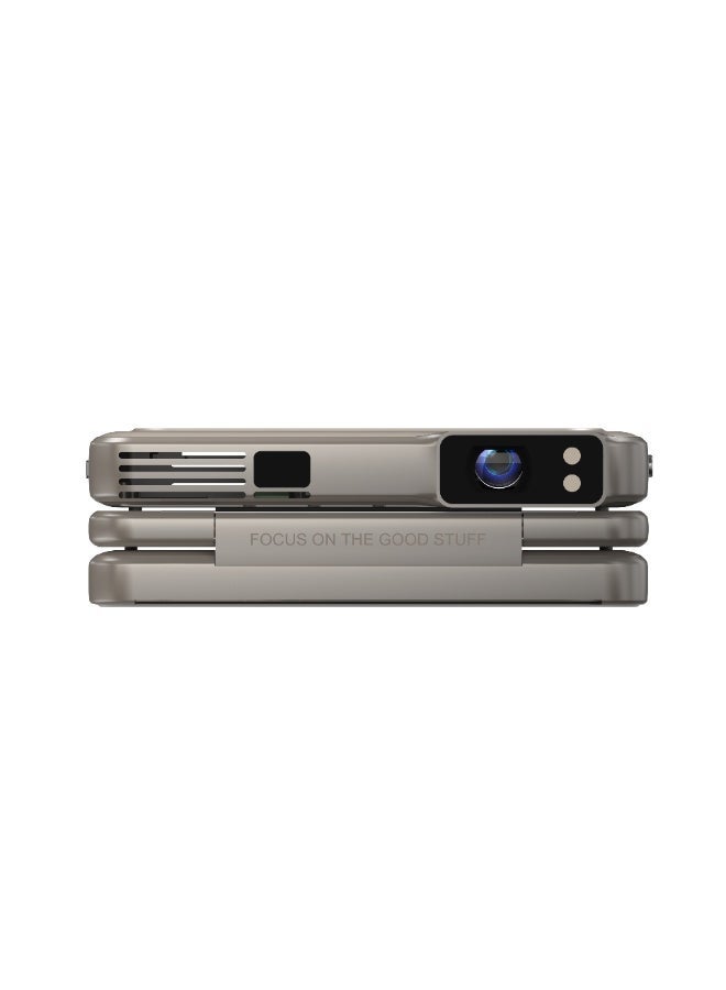 Aurzen ZIP Tri-Fold Mini Projector, Ultra Portable Pocket Projector, 720P DLP, 100 ANSI Lumens, Wireless Screen Mirroring (No WiFi), Bluetooth 5.4, 5000mAh Battery - Image 2