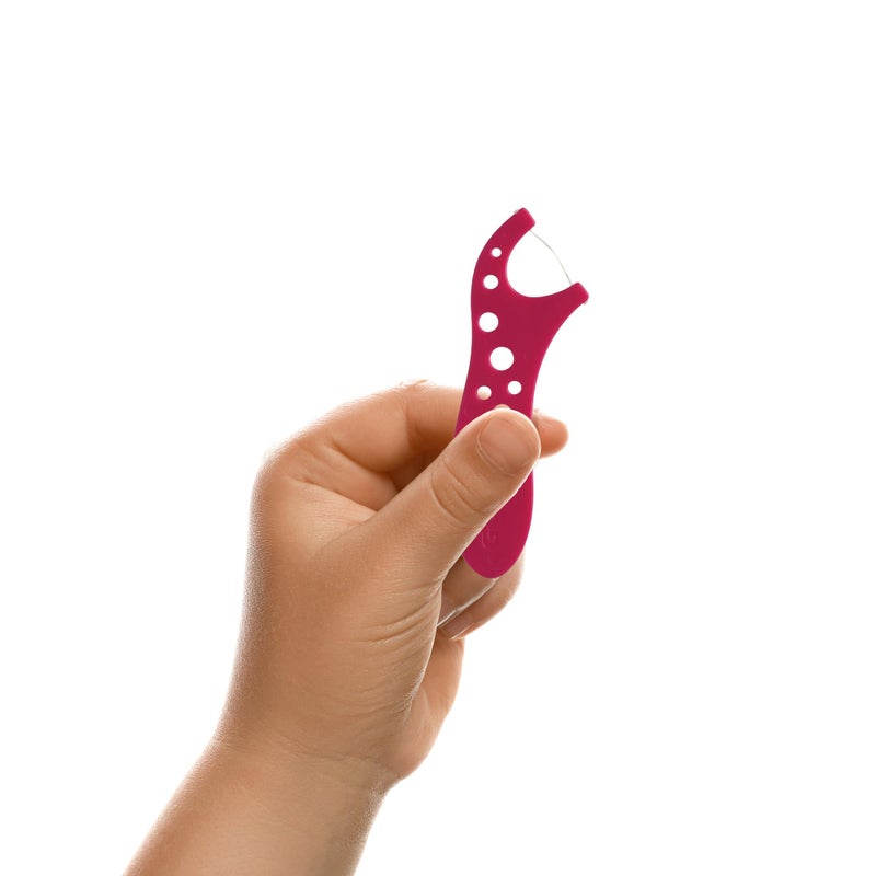 GUM Crayola Kids Flossers with Fluoride - Designed for Little Hands - Fun Grape Flavor - Easy to Use Kids Floss Picks for Children Ages 3+, 40ct (6pk) - Image 3