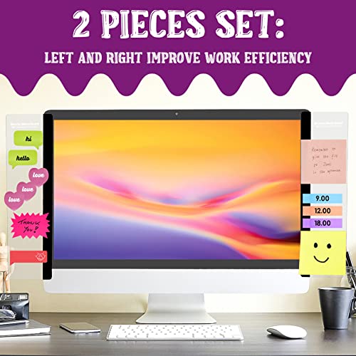 MDOZQ Office Desk Accessories 2pcs Computer Monitor Memo Board Message Board Supplies for Women Men Sticky Note Holder Home Desktop Decor - Image 2