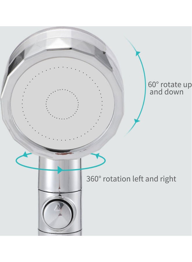 NIBEMINENT Hand Shower Head Water Saving High Pressure Silver 27.50x4.00x8.00cm - Image 4