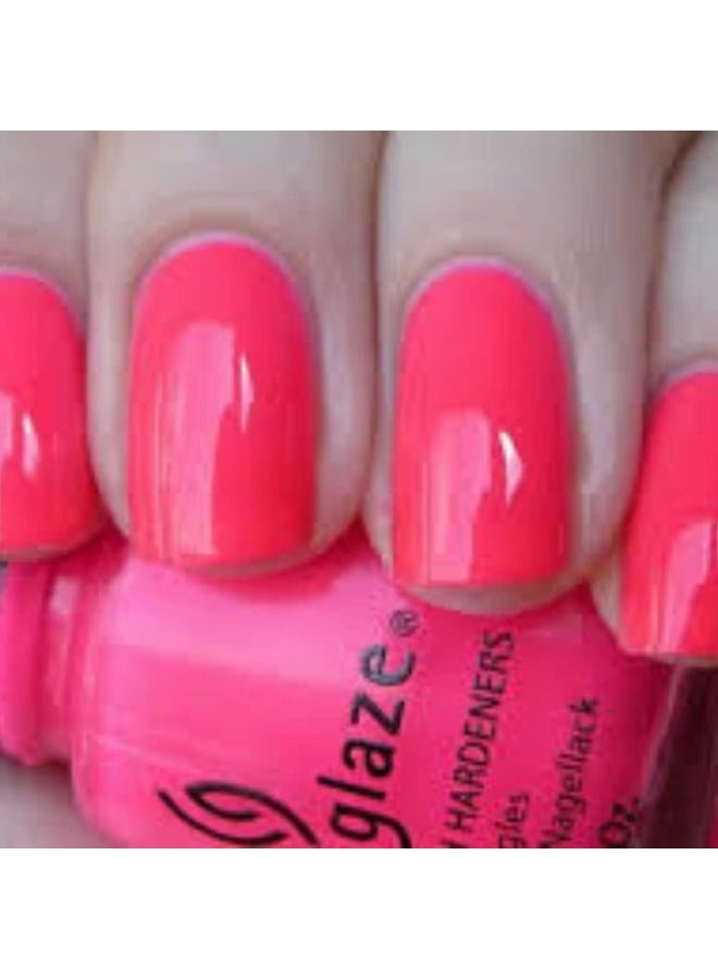 China Glaze Nail Lacquer with Hardeners:Pool Party - Image 3