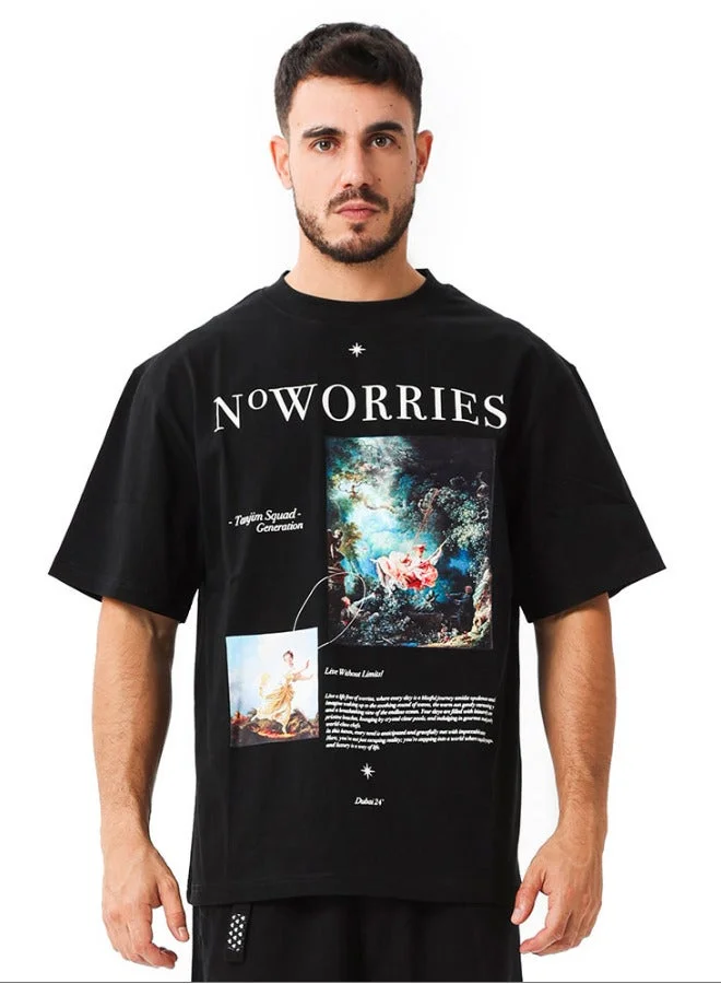 TANJIM SQUAD - NO WORRIES T-SHIRT BLACK