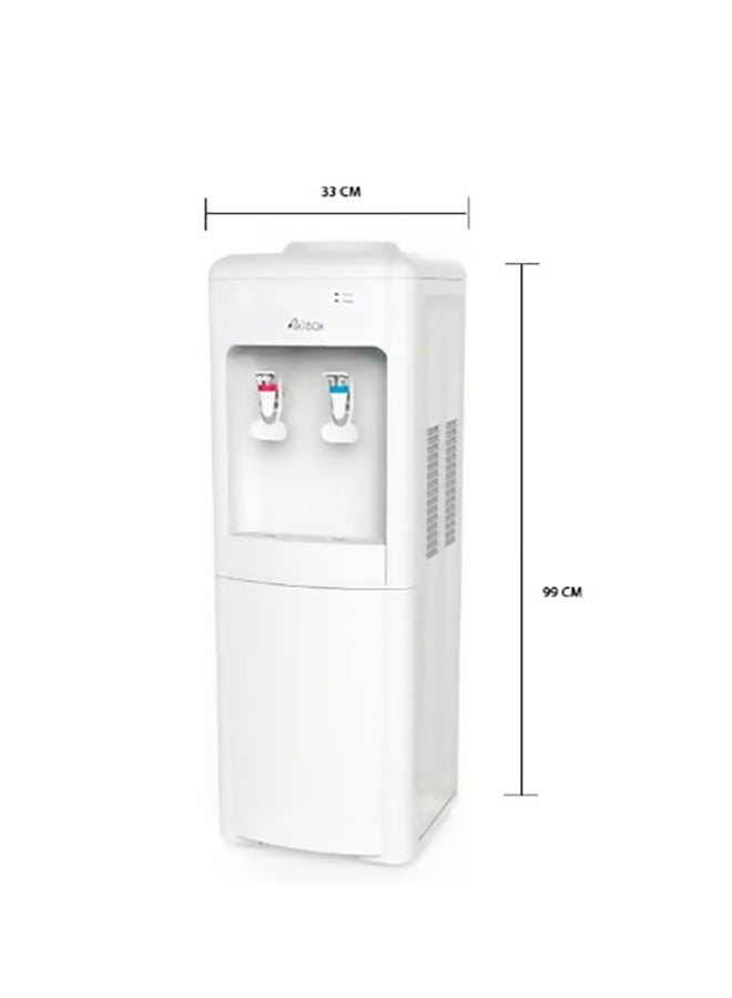 W.BOX Water Dispenser with 2 Taps - Cold/Hot - 20 Liters, White | KWD707 - Image 4