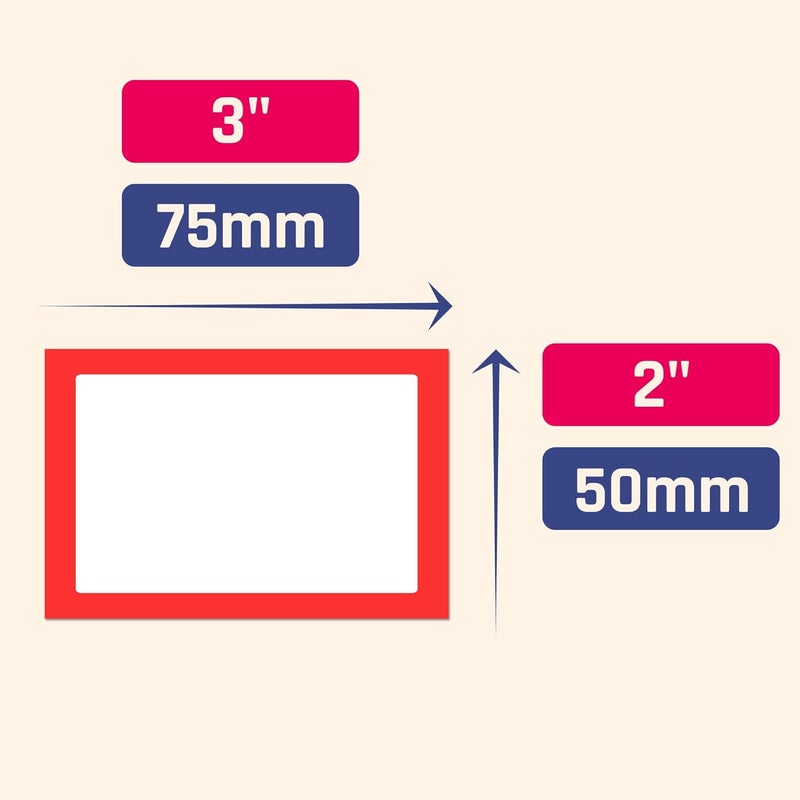 TownStix 400 قطعة ملصقات أسماء ملصقات ملونة 16 لون متنوع 3 × 2 بوصة - Image 2