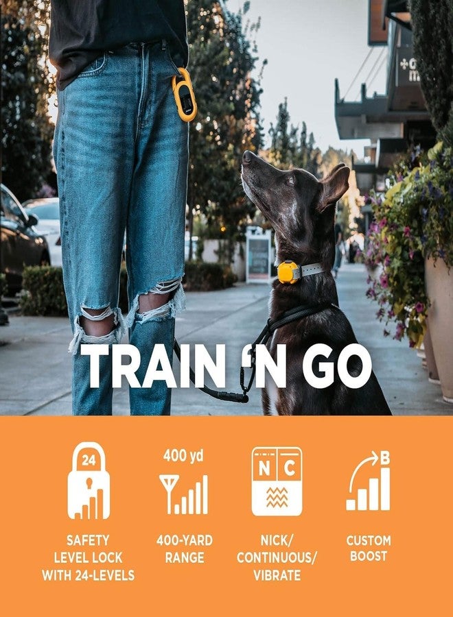 Dogtra CUE Yellow - E-Collar for Dogs Training Collar with Remote - Training Made Easy for Everyday Dog Owners - Gentle Vibration, Custom Boost, Waterproof, Rechargeable, 400-Yard Range System - Image 4