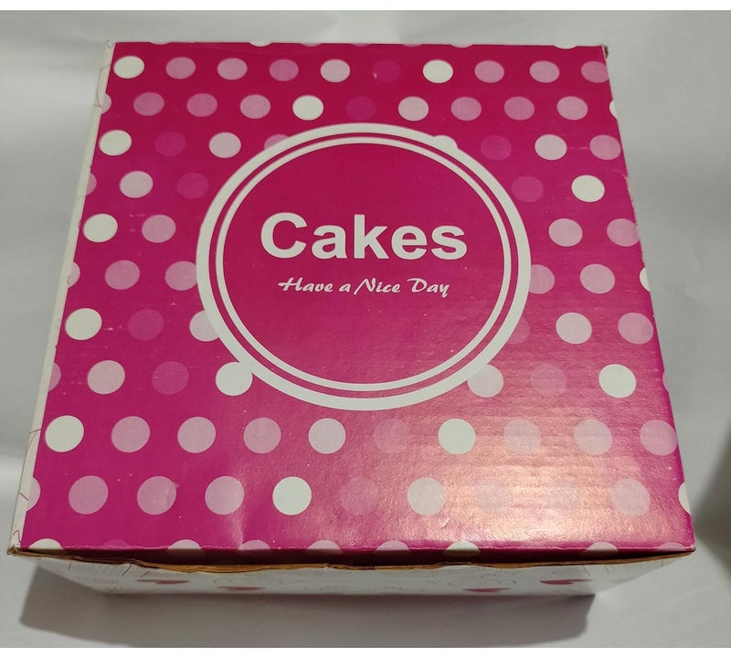 YNK Corrugated Cake Boxes Snacks Dounts Pastry Packaging Material Printed 8x8x5 Inches Pack of 50 - Image 2