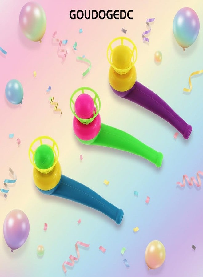 GOUDOGEDC 3Pcs Ball Blowing Floating Blow Pipe Balls, Floating Ball for Birthday PartyBalance Sport(Random Color) - Image 2