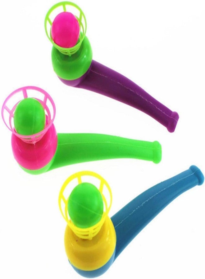 GOUDOGEDC 3Pcs Ball Blowing Floating Blow Pipe Balls, Floating Ball for Birthday PartyBalance Sport(Random Color) - Image 1
