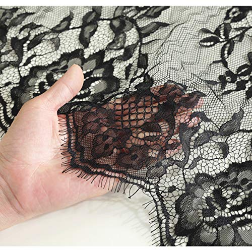 Bringsine Ultra-Thin and Lightweight Rustic Lace Tablecloth, Black Nordic - Perfect for Halloween, Dinner Parties and Scary Movie Nights with Embroidered Floral(Rectangle/Oblong, 55 x 70 Inch) - Image 5